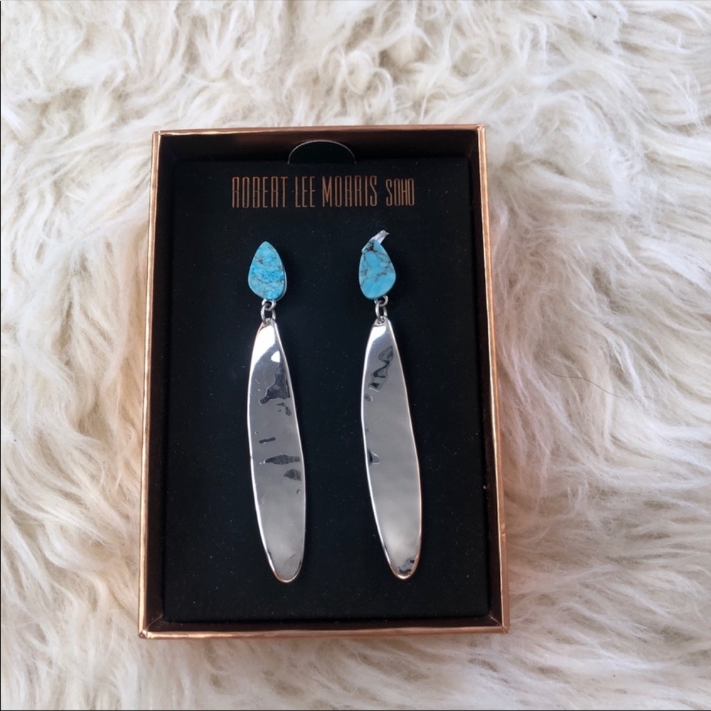 Robert Lee Morris Soho drop silver plated earrings